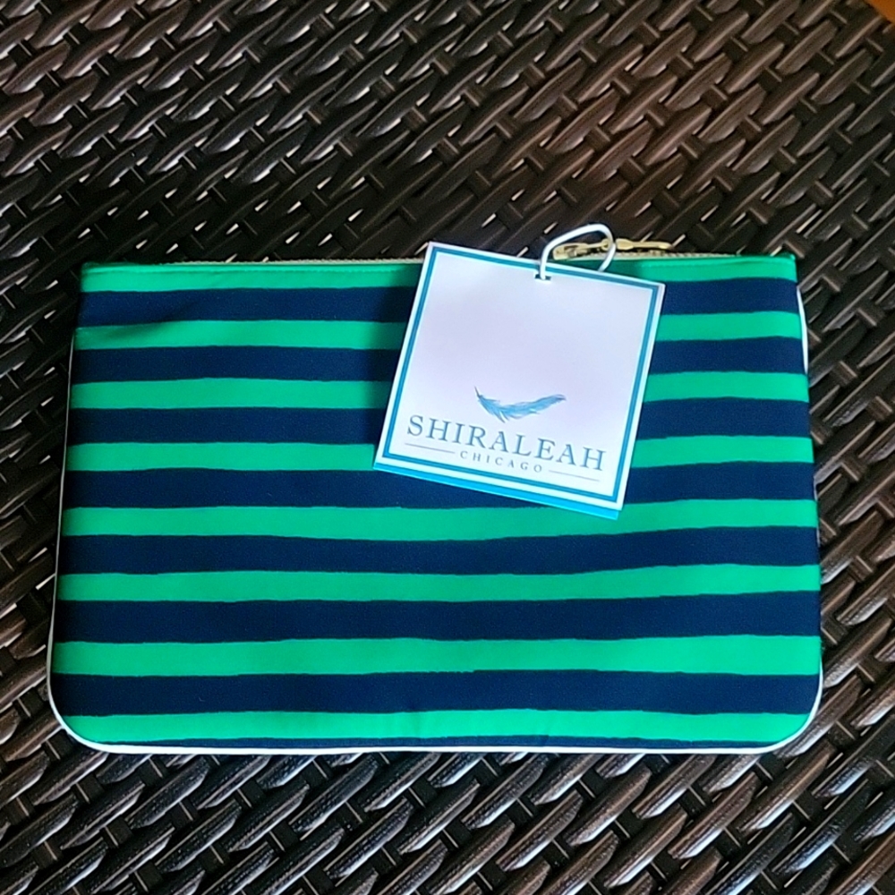 Green & Navy Zip Pochettel